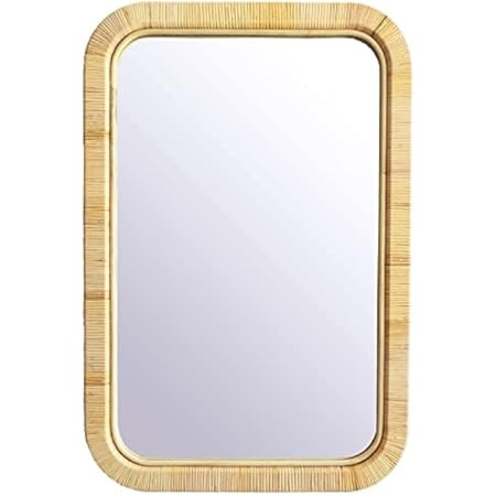 Barnyard Designs Rattan Bathroom Mirror – Rustic Farmhouse Style Handmade Wicker Rattan Frame -... | Amazon (US)