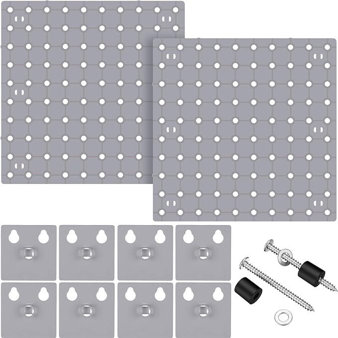 2 Pieces Pegboard Wall Organizer Small Pegboard Peg Board Wall Panel Kits Pegboard Accessories, 2... | Amazon (US)