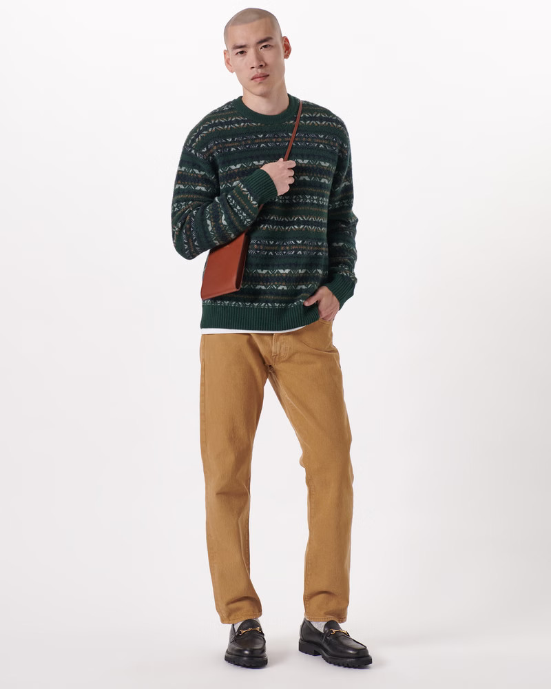 Pattern Crew Sweater | Abercrombie & Fitch (US)