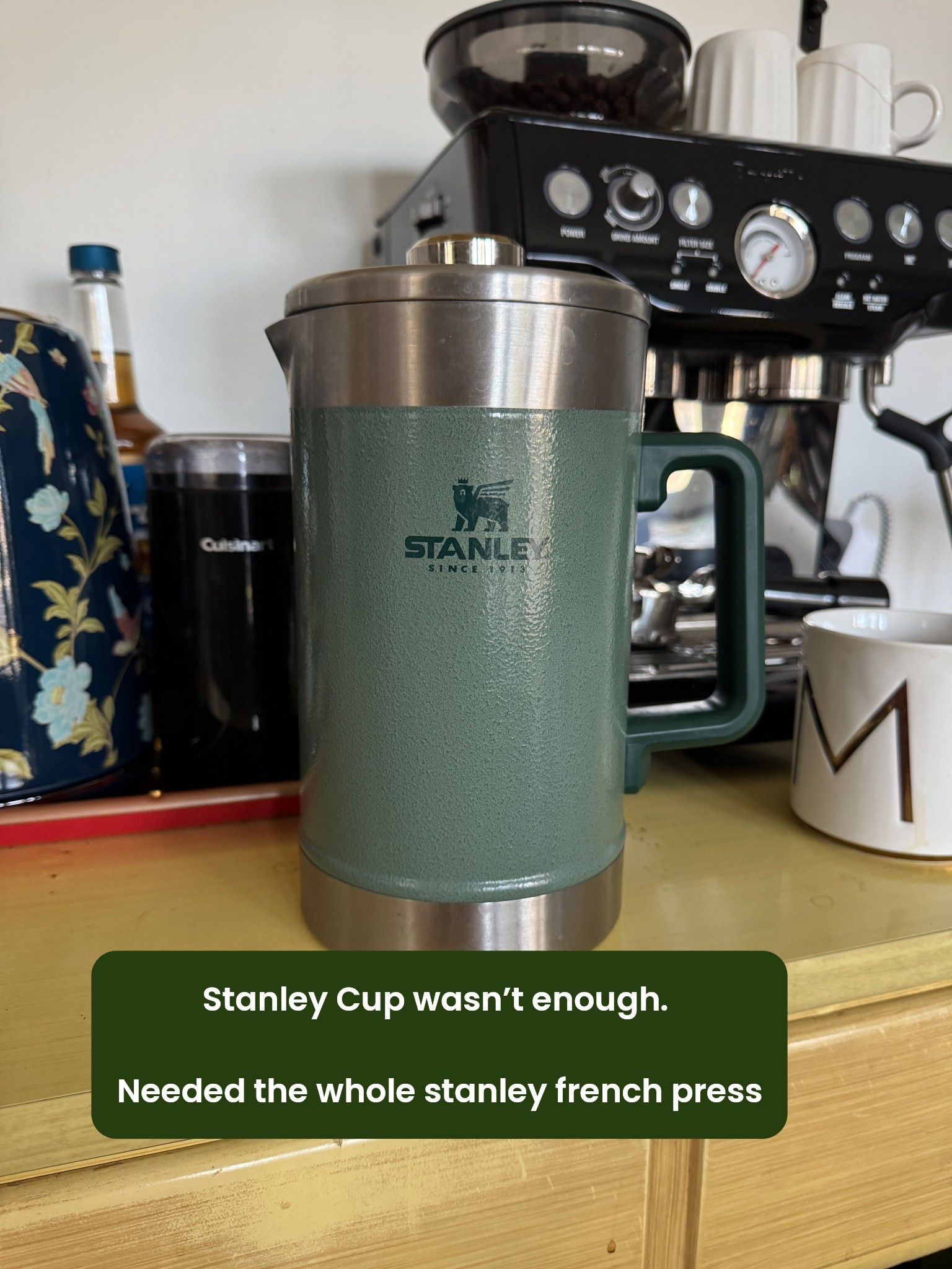 I am a coffee drinker and my favorite way to have it is with a French press. This Stanley French press keeps your coffee hot for a long time and it’s big enough for two! 

#LTKHome #LTKdayinmylife #LTKmorningroutine