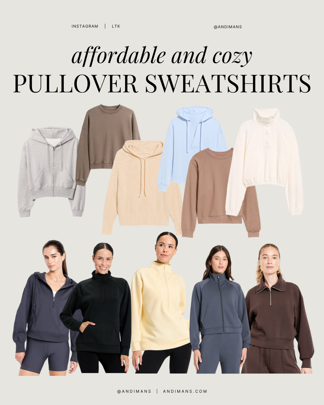 Cozy, comfy, and actually affordable. These pullovers are my go-to for everyday life, coffee runs, walks with the pups, errands, or lounging at home. Easy fits, soft fabrics, and neutral colors that feel effortless but still cute. 

 #LTKootd #LTKOver40 #LTKFindsUnder100
