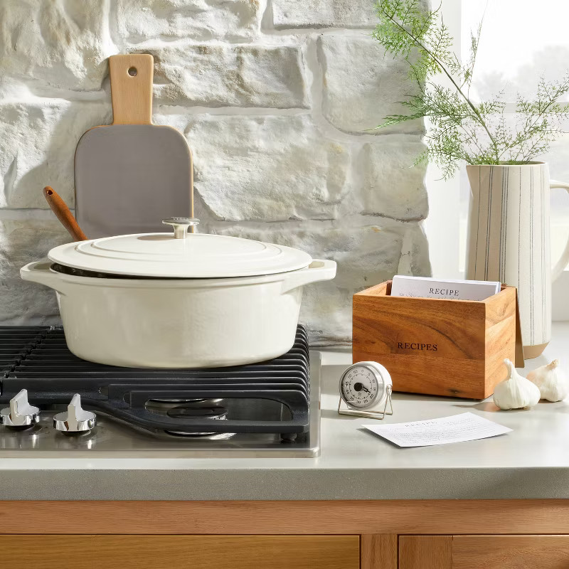 Enameled Cast Iron Dutch Oven Cream - Hearth & Hand™ with Magnolia | Target