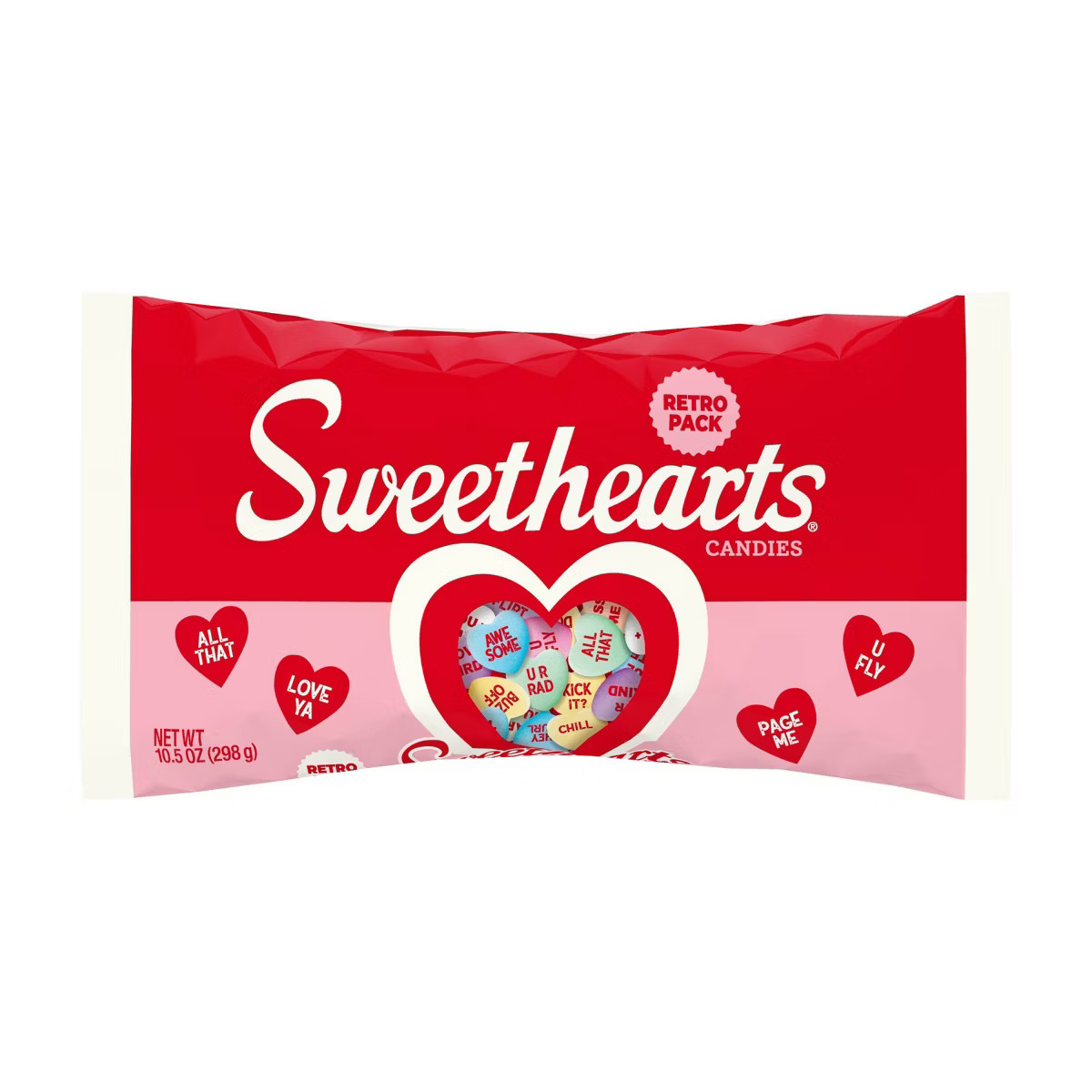 Sweethearts Valentine's Retro Heart Candies Bag - 10.5oz | Target