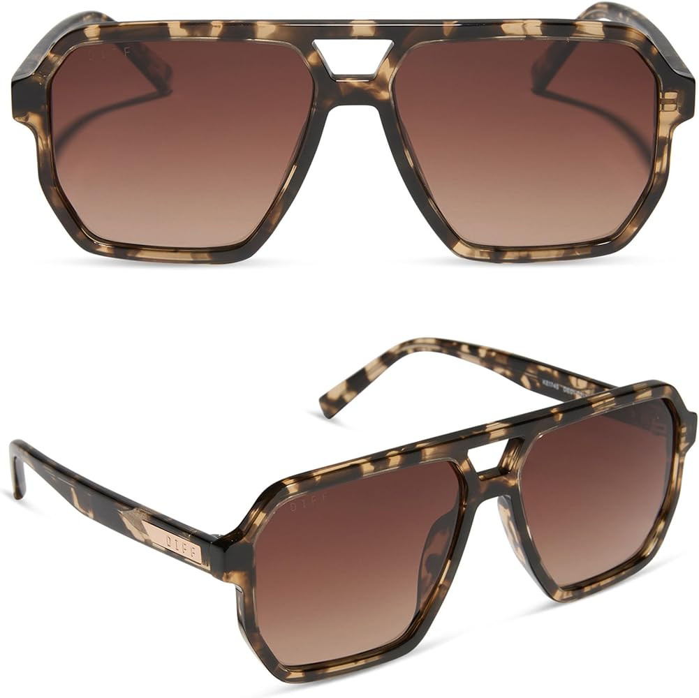 DIFF Cameron Oversized Navigator Sunglasses for Women | 100% UV Polarized Protection | Tortoise F... | Amazon (US)