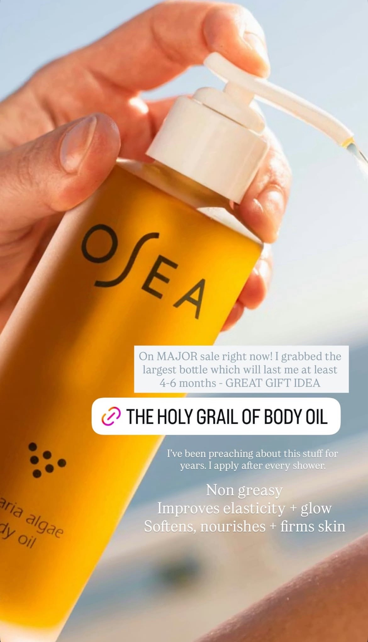 My favorite, holy grail body oil is on MAJOR sale right now! 

I grabbed the largest bottle which will last me at least 4-6 months — GREAT GIFT IDEA!

I’ve been preaching about this stuff for years. I apply after every shower. 

Non greasy, improves elasticity and glow, softens, nourishes, and firms skin!

#LTKSaleAlert #LTKBeauty #LTKGiftGuide