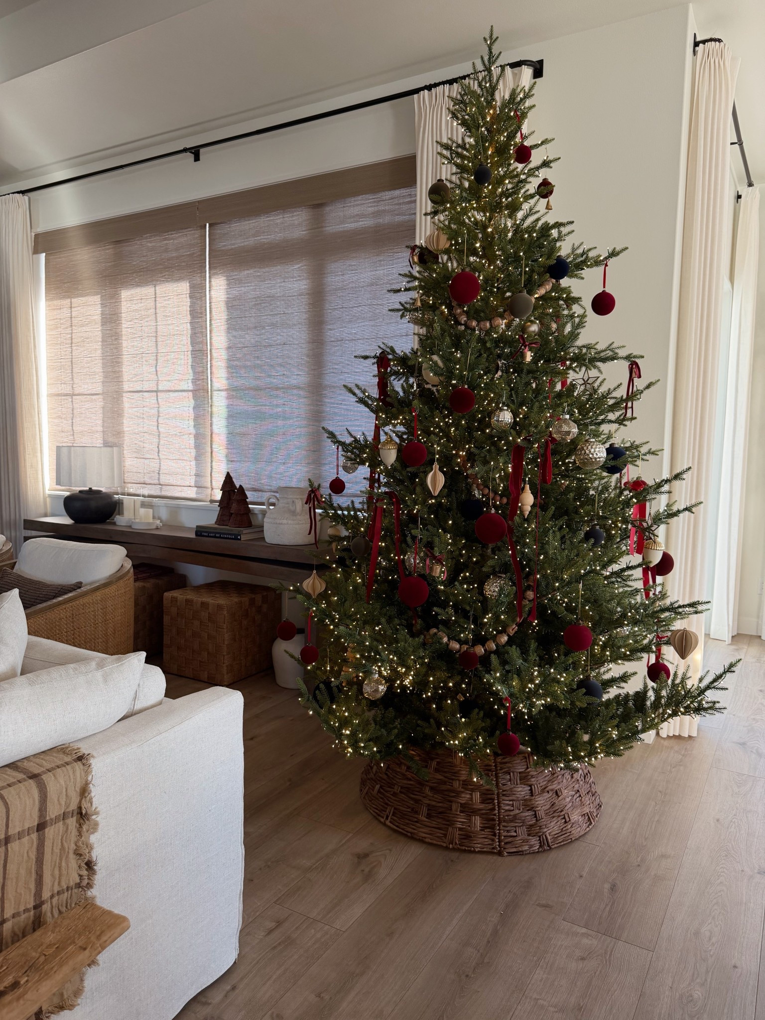 Still working on our tree but loving the red + burgundy this year!

#LTKFindsUnder50 #LTKHome #LTKHoliday