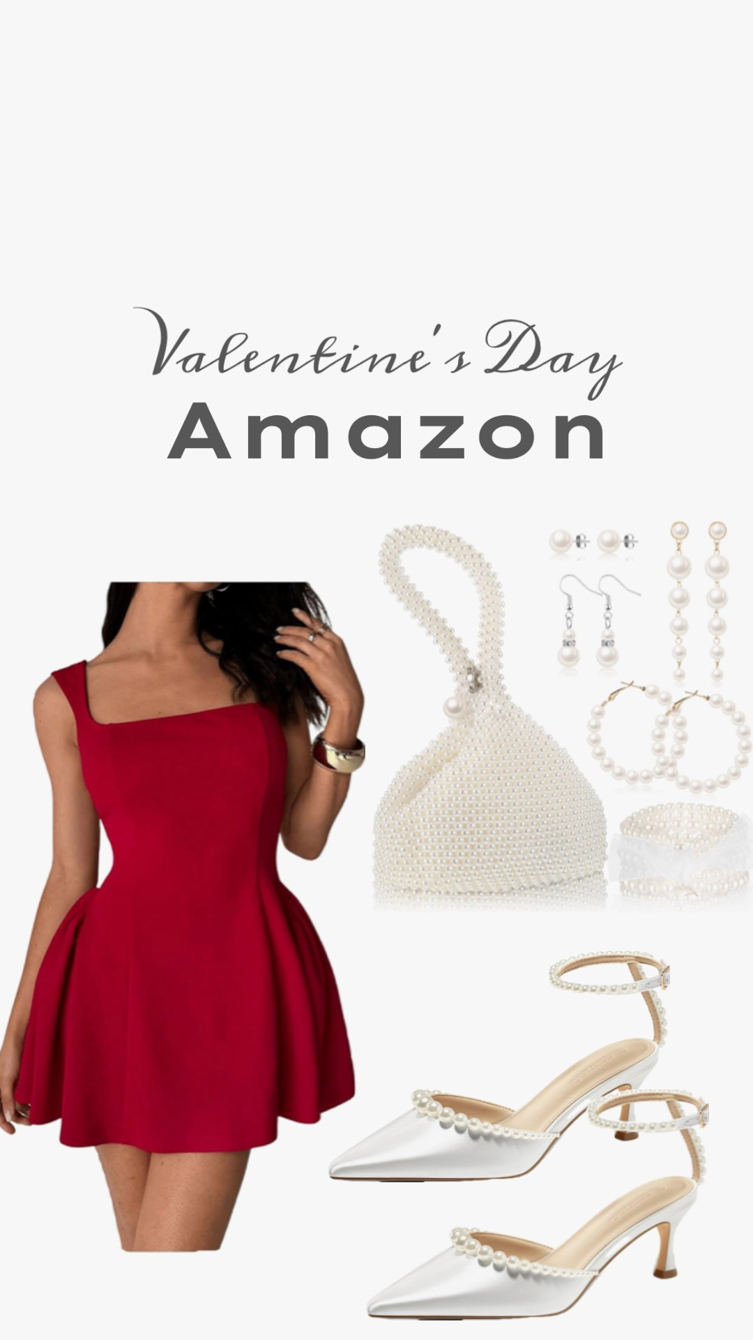 Remuuly 6 Pcs 1920s Accessories Pearl Clutch and Jewelry Set, Vintage Faux Pearl Triangle Purse Pearl Bracelet Earring for Halloween Cosplay Women Prom Wedding Party Evening | Amazon (US)