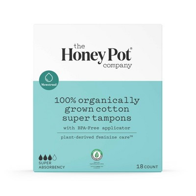 The Honey Pot Company, Organic Cotton Super Applicator Tampons - 18ct | Target