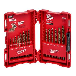 Cobalt Red Helix Drill Bit Set for Drill Drivers (23-Piece) | The Home Depot
