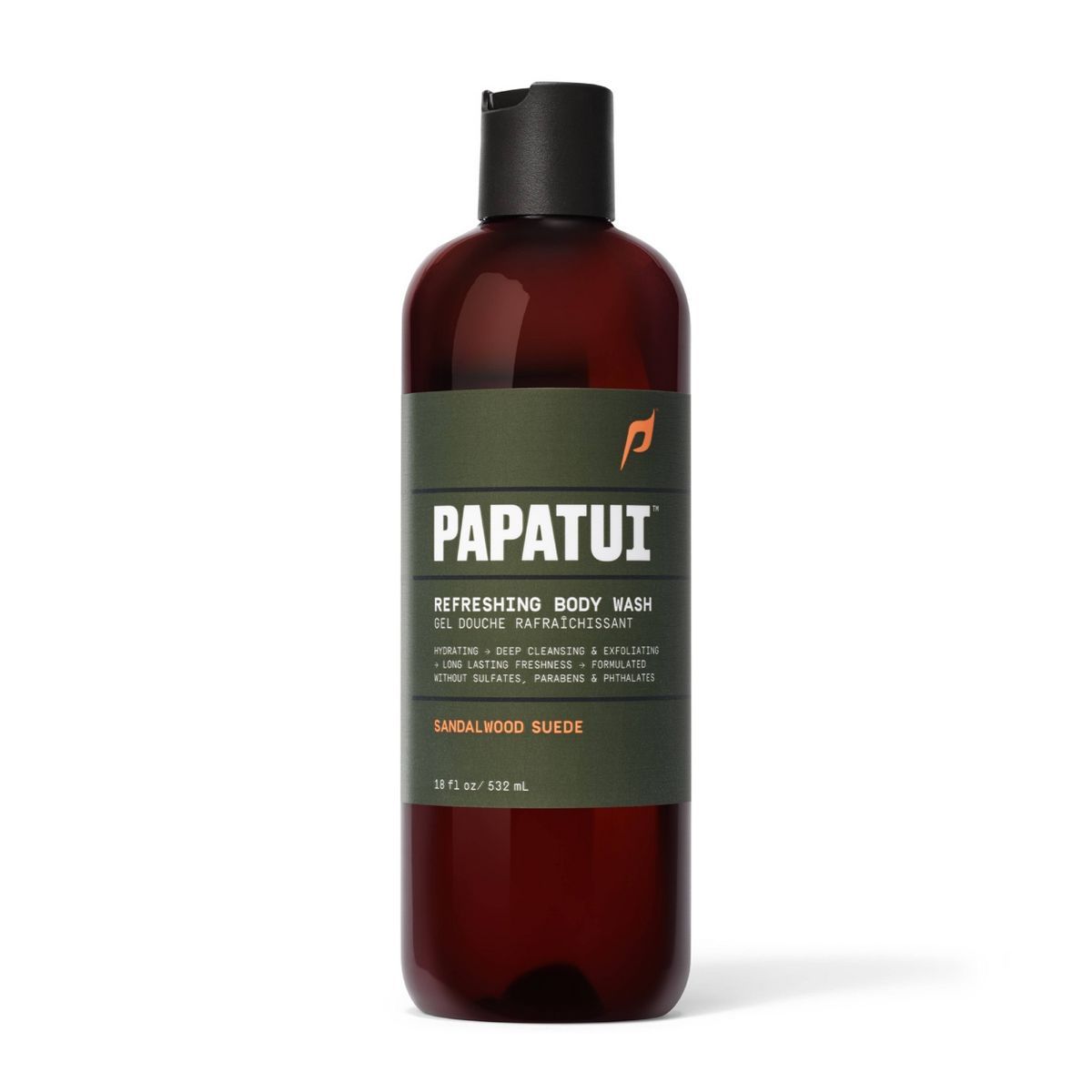 Papatui Refreshing Body Wash Sandalwood Suede - 18 fl oz - From Dwayne “The Rock” Johnson | Target