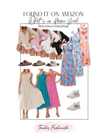 Amazon prime deals today! Lightweight button down perfect for the beach, pool or a day out with shorts; long maxi dresses perfect for summer events or vacation; sneakers that have a similar look to New Balance for less! And sandals that have a similar look to Birkenstocks for less!

#LTKsalealert #LTKfindsunder50 #LTKSeasonal