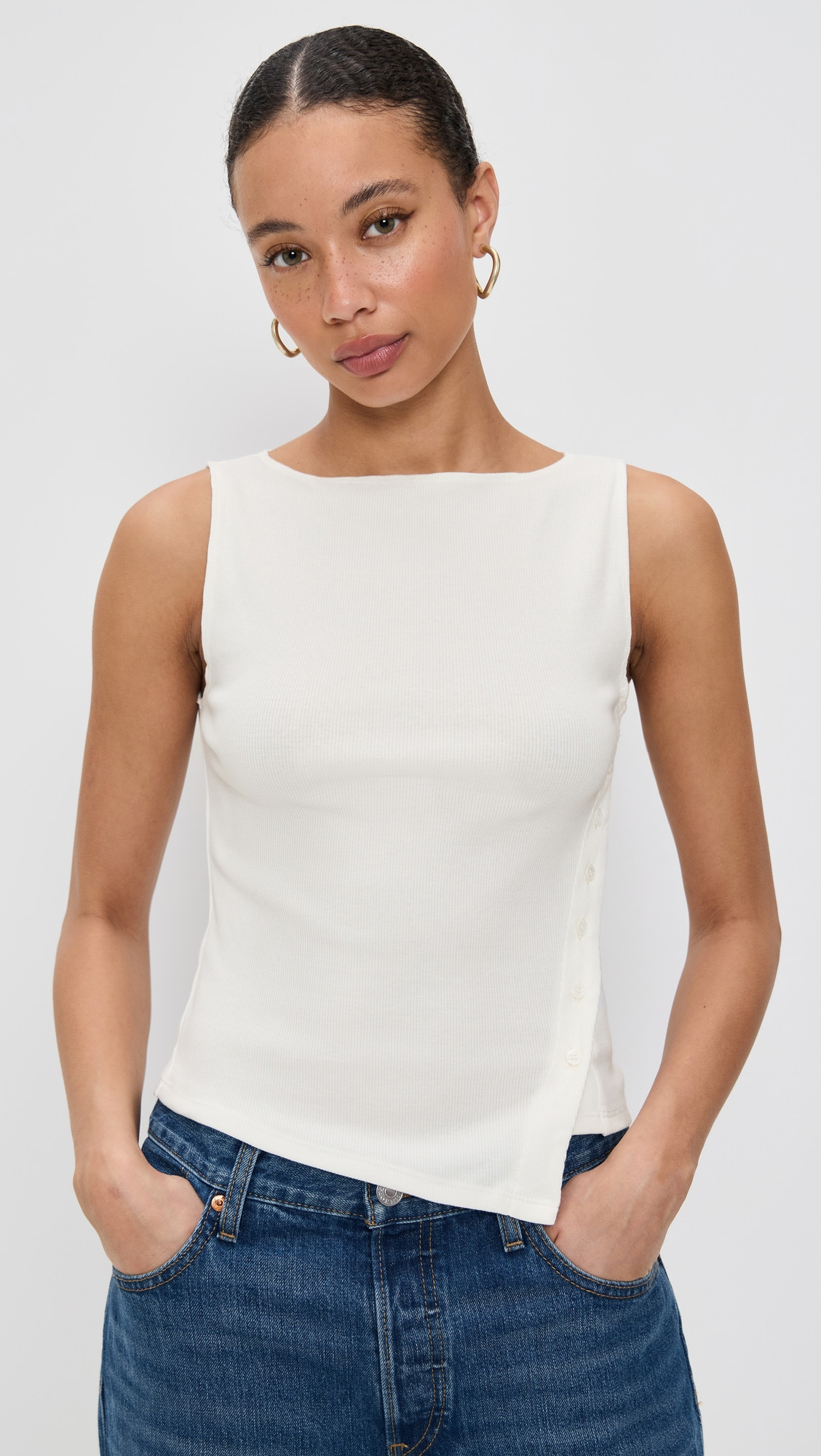 Reformation Hudson Knit Top White S | Shopbop