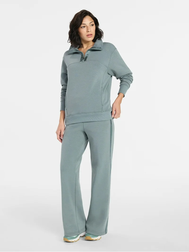 Avia Women's and Women's Plus Fleece Quarter Zip Pullover, Sizes XS-4X | Walmart (US)