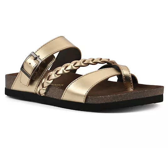 White Mountain Footbeds Sandals - Hazy - QVC.com | QVC