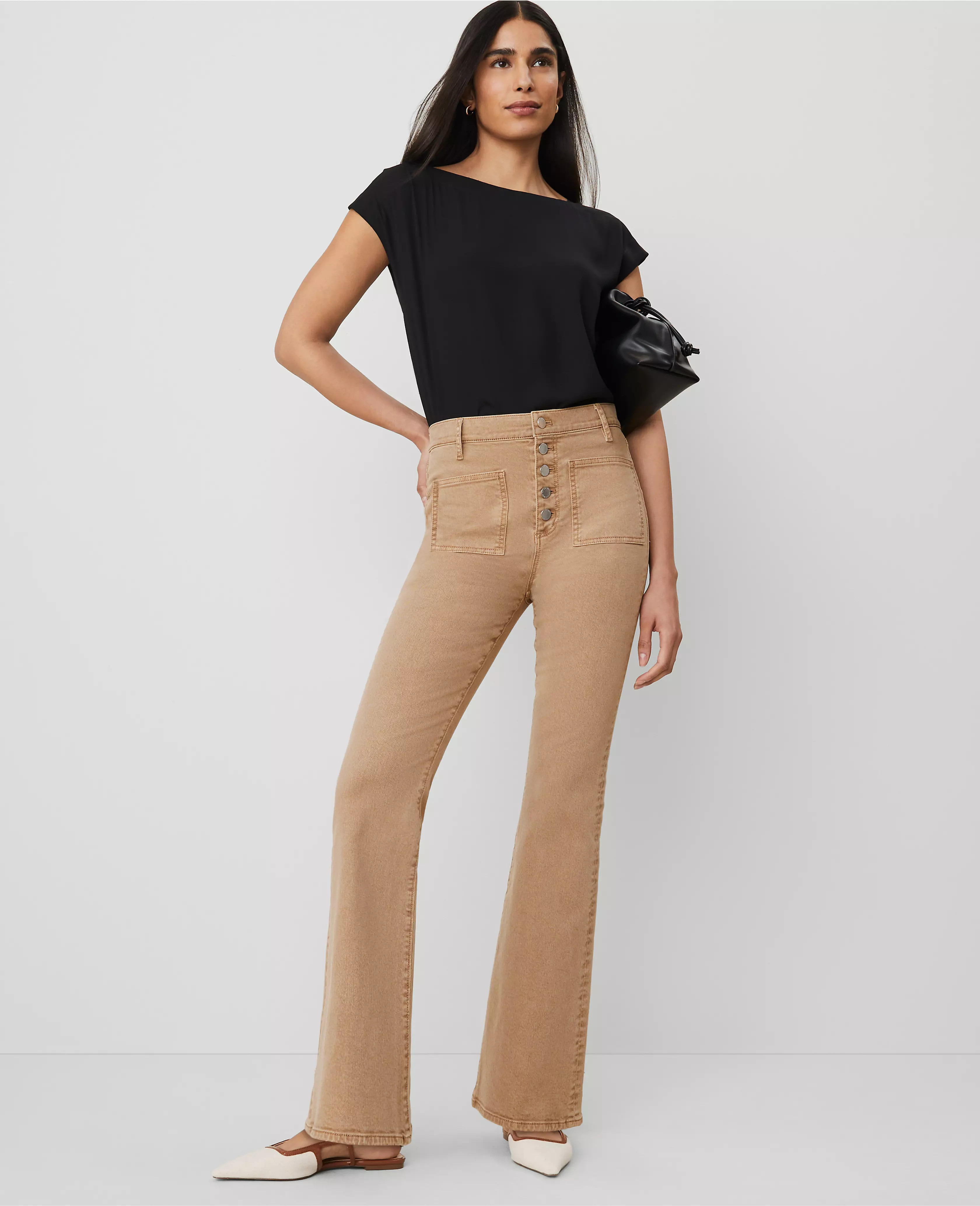 The Patch Pocket Flare Jean | Ann Taylor