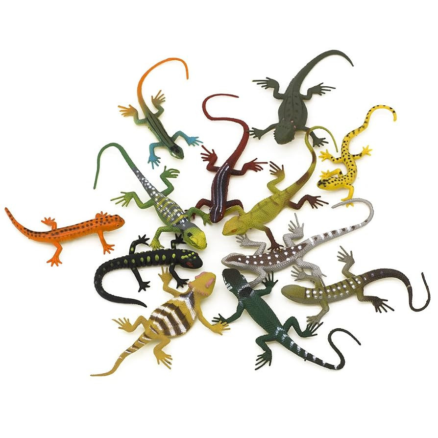Kvvdi 12pcs 5 Inch Colorful Fake Plastic Lizard Toys Action Figure Reptile Toy Lizards Realistic ... | Amazon (US)