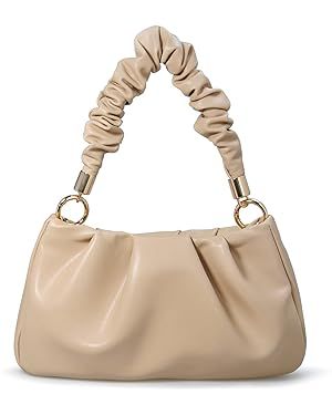 Cloud Pouch Bag Women Shoulder Handbag Soft Vegan Leather Vintage Hobo Chain Cross body Bag | Amazon (US)