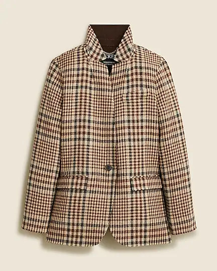 Leighton blazer-jacket in plaid double-faced wool blend | J. Crew US
