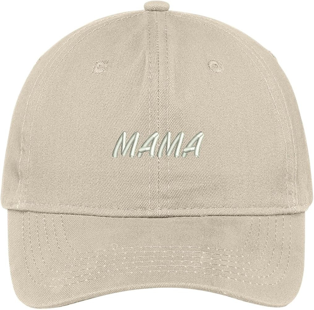 Trendy Apparel Shop Mama Embroidered Soft Crown 100% Brushed Cotton Cap | Amazon (US)