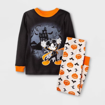 Toddler Boys' 2pc Mickey Mouse & Friends Halloween Snug Fit Pajama Set - Black | Target