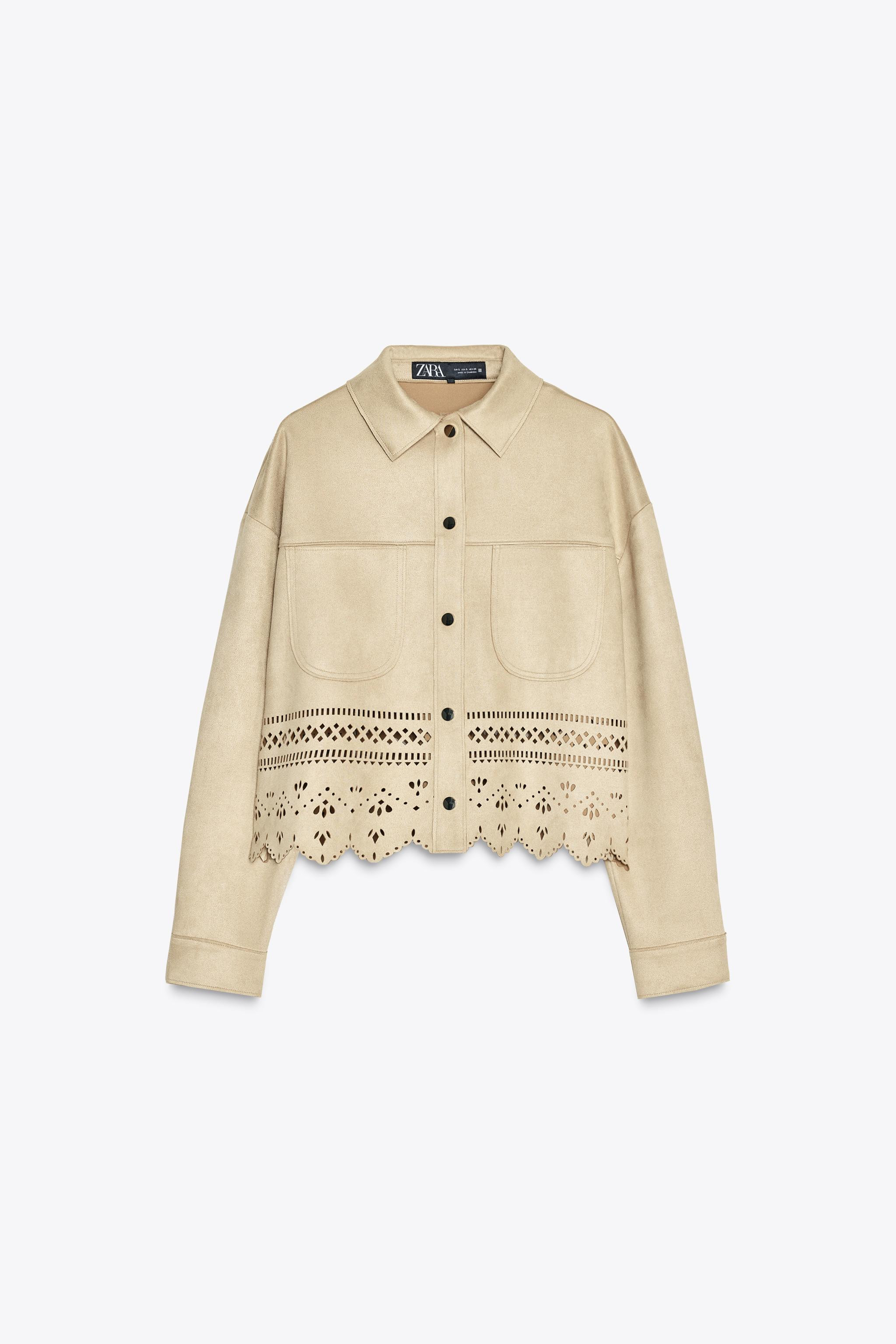 DIE-CUT FAUX SUEDE JACKET | Zara US