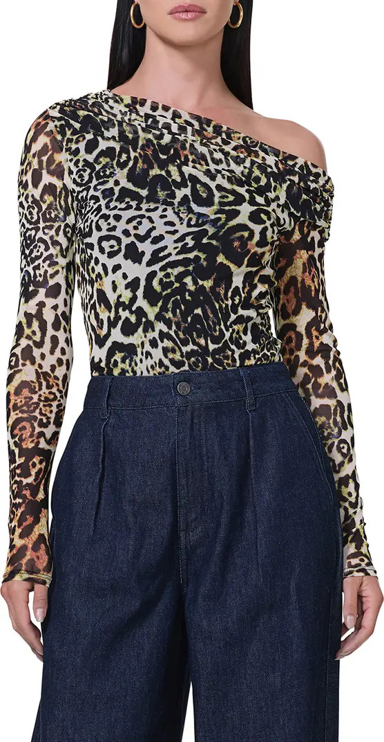 AFRM Barry One-Shoulder Mesh Top | Nordstrom | Nordstrom