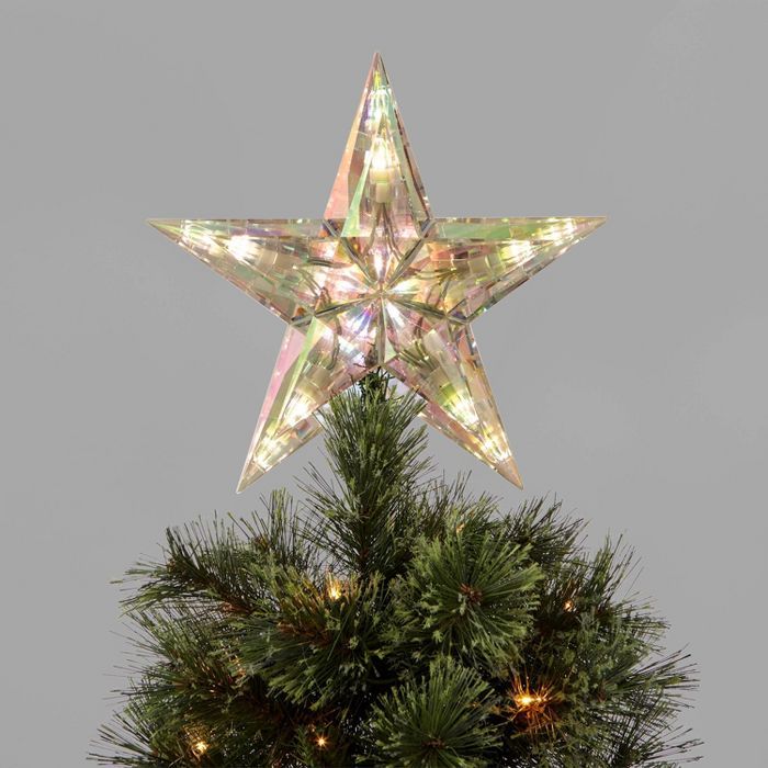 11.5in LED Lit Iridescent Acrylic Star Tree Topper - Wondershop™ | Target