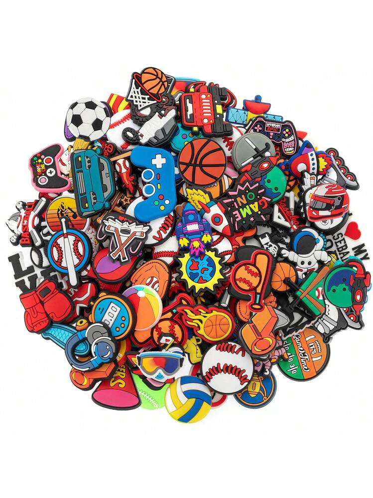 10,20,30,50,100pcs Random Shoe Charms For Boys Teens Cute Shoe Decoration Charms For Shoes Wristband Bracelet Clog Sandals Party Favors Gifts | SHEIN