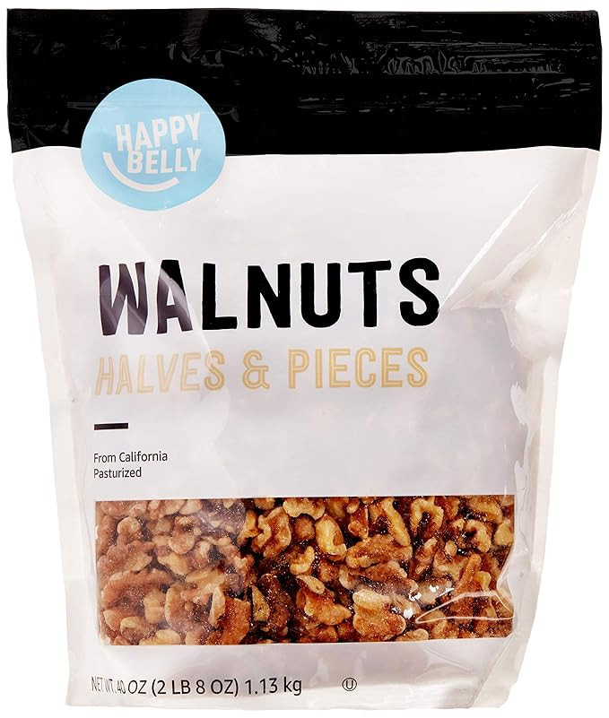 Amazon Brand - Happy Belly California Walnuts, Halves and Pieces, 40 Ounce | Amazon (US)
