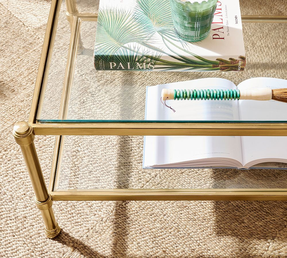 Everson Rectangular Glass Coffee Table (52") | Pottery Barn (US)