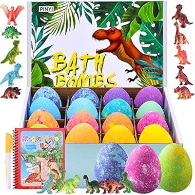 PinYi Bath Bombs for kids with Surprise Inside, Set of 16 Handmade Bubble Bath Fizzies with Dinos... | Amazon (US)