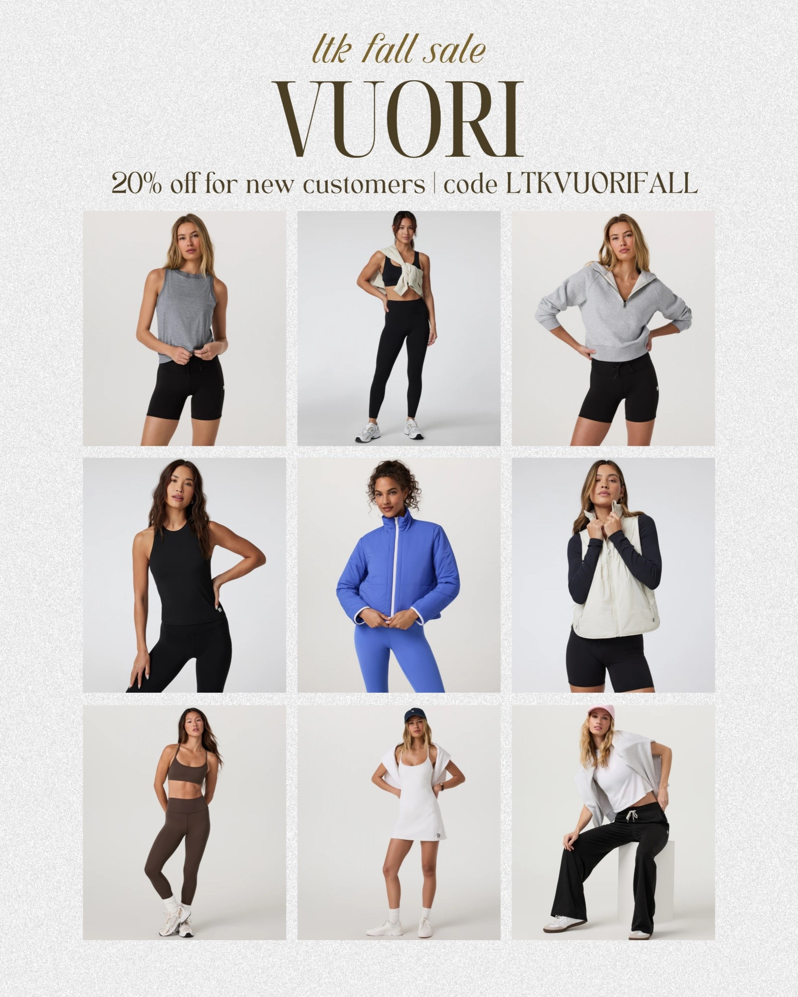 [9/26/25] the LTK Fall Sale is here!! Vuori is 20% off for new customers with code LTKVUORIFALL - linking favorites! 


#LTKFallSale #LTKActive #LTKSeasonal