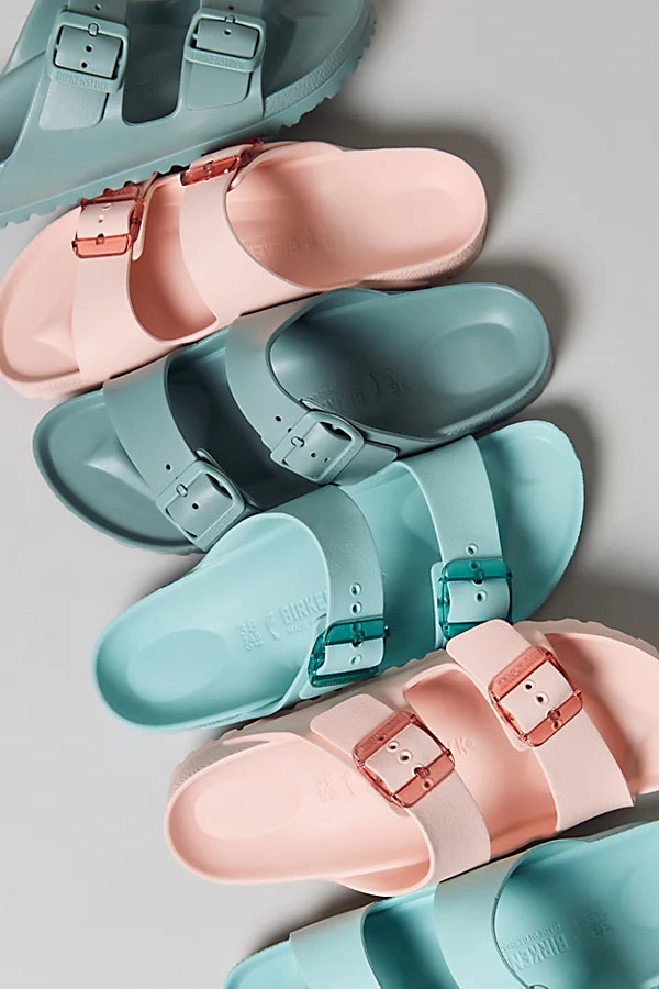 Birkenstock Women's Arizona Stealth Buckle EVA Sandal in Surf Green Eva, Women's at Urban Outfitters | Urban Outfitters (US and RoW)