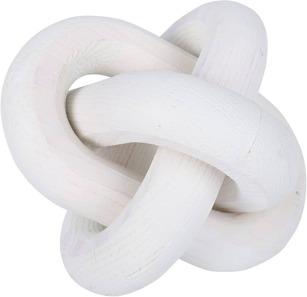 JStnana 3-Link Wood Chain Link Decor, Coffee Bar Table Decor, Farmhouse Wood Chain Knot Boho Hand... | Amazon (US)