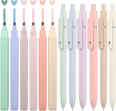 Stocking Stuffers for Teens,12 PCS Aesthetic Bible Highlighters and Gel Pens, Cute School Supplie... | Amazon (US)