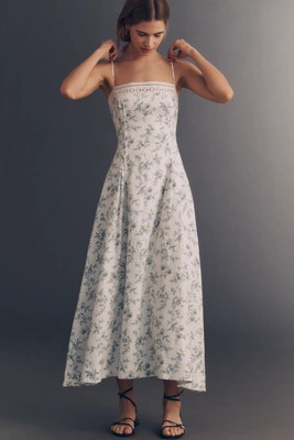 Reformation Pomona Linen Midi Dress | Anthropologie (US)