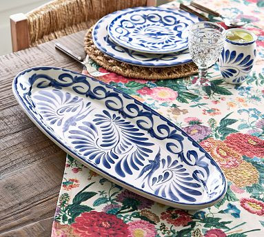 Puebla Porcelain Oval Serving Platter | Pottery Barn (US)