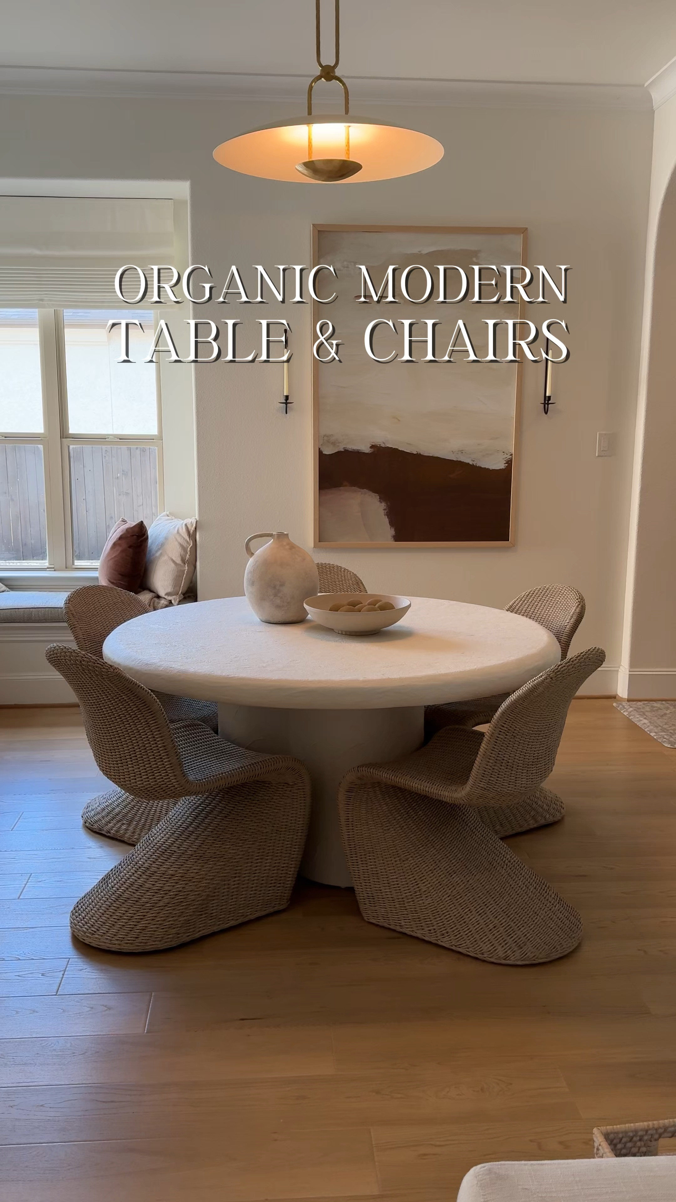 Organic modern dining pieces with Kathy Kuo Home. #ad #lovewhereyoulive#LTKVideo 

#LTKFamily #LTKHome