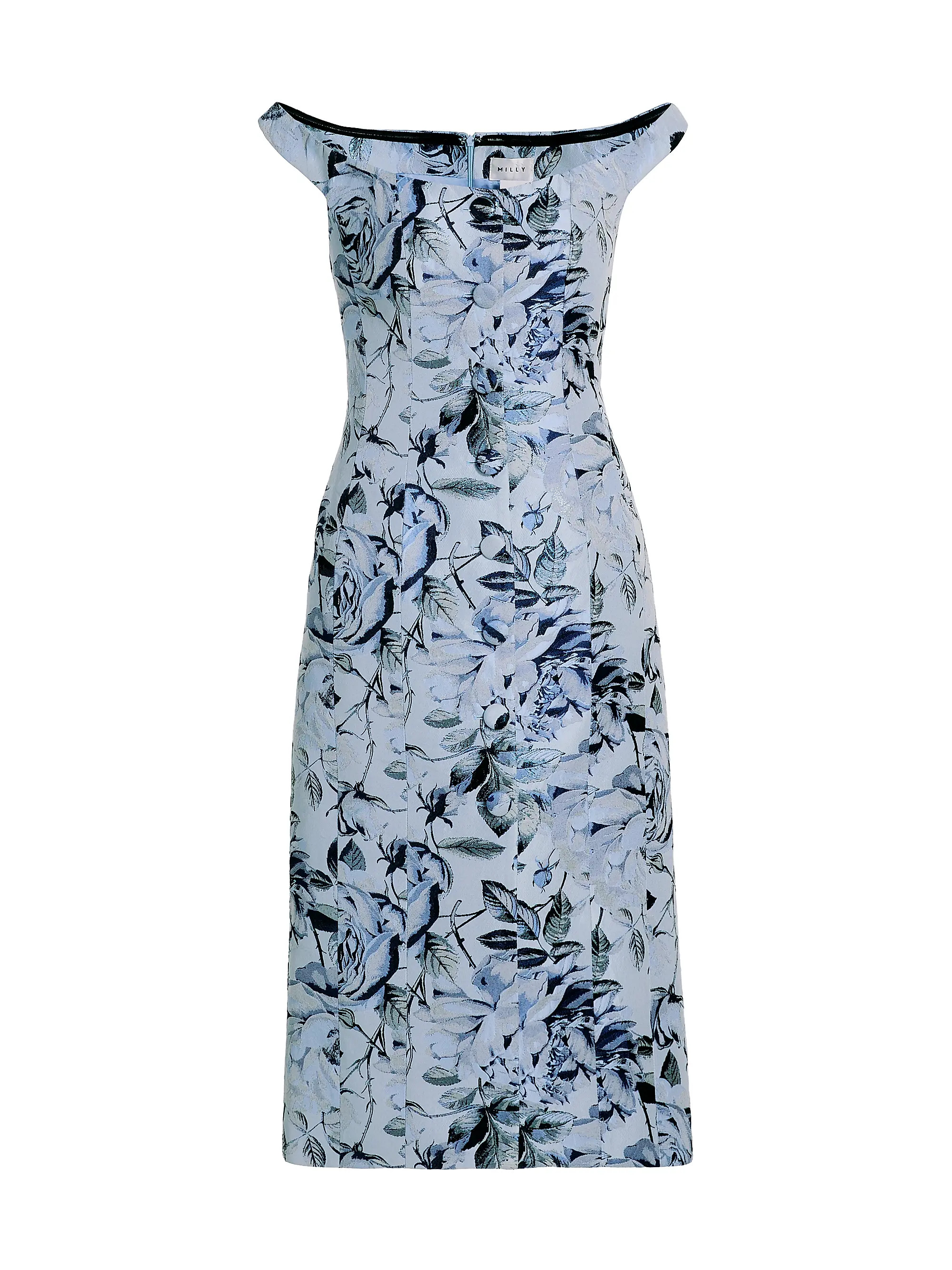 Mel Floral Jacquard Off-The-Shoulder Midi-Dress | Saks Fifth Avenue