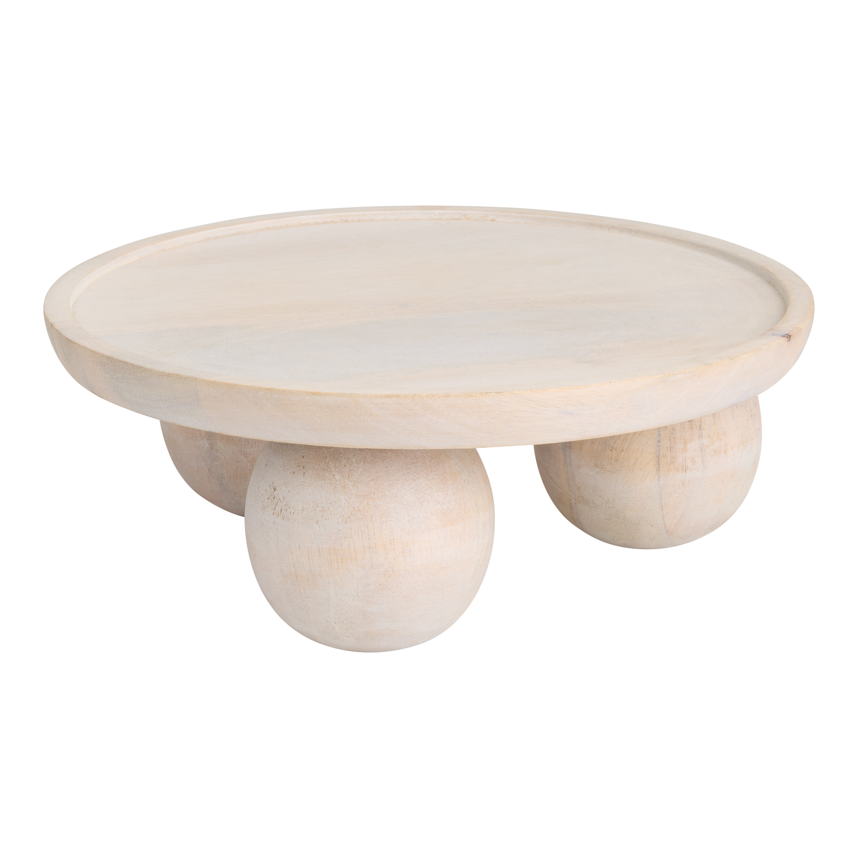 Whitewash Wood Sphere Leg Plant Stand | World Market