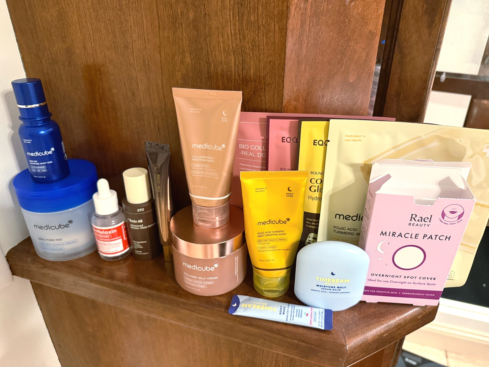 Current nighttime products. Mostly Kbeauty with a sprinkle of my new Timebeam beauty.  I’ve tried ALOT of Kbeauty, and these are the ones I keep coming back to! 

Not all of these are used every night, example the pimple patches are only for when pimples pop up. You get it! 

#LTKBeauty #LTKFindsUnder100 #LTKgrwm