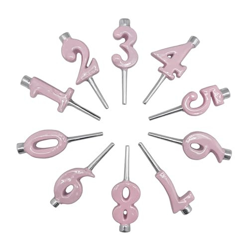 MARIPOSA Pink Candle Number Holder Set| Pink | Brillante | Gifts | CANDLEHOLDERS | Recycled SANDCAST Aluminum | Handmade in Mexico | Amazon (US)