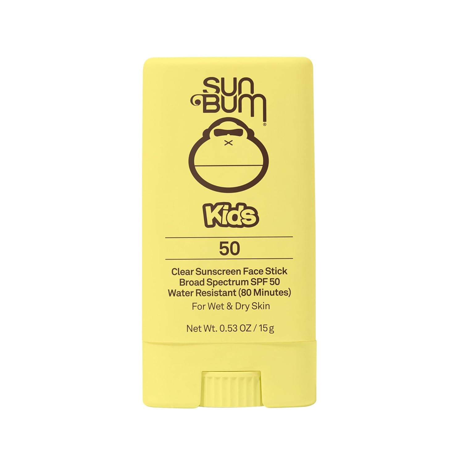 Sun Bum Kids SPF 50 Clear Face Stick Sunscreen - Wet or Dry Skin Application Broad Spectrum Sunsc... | Amazon (US)