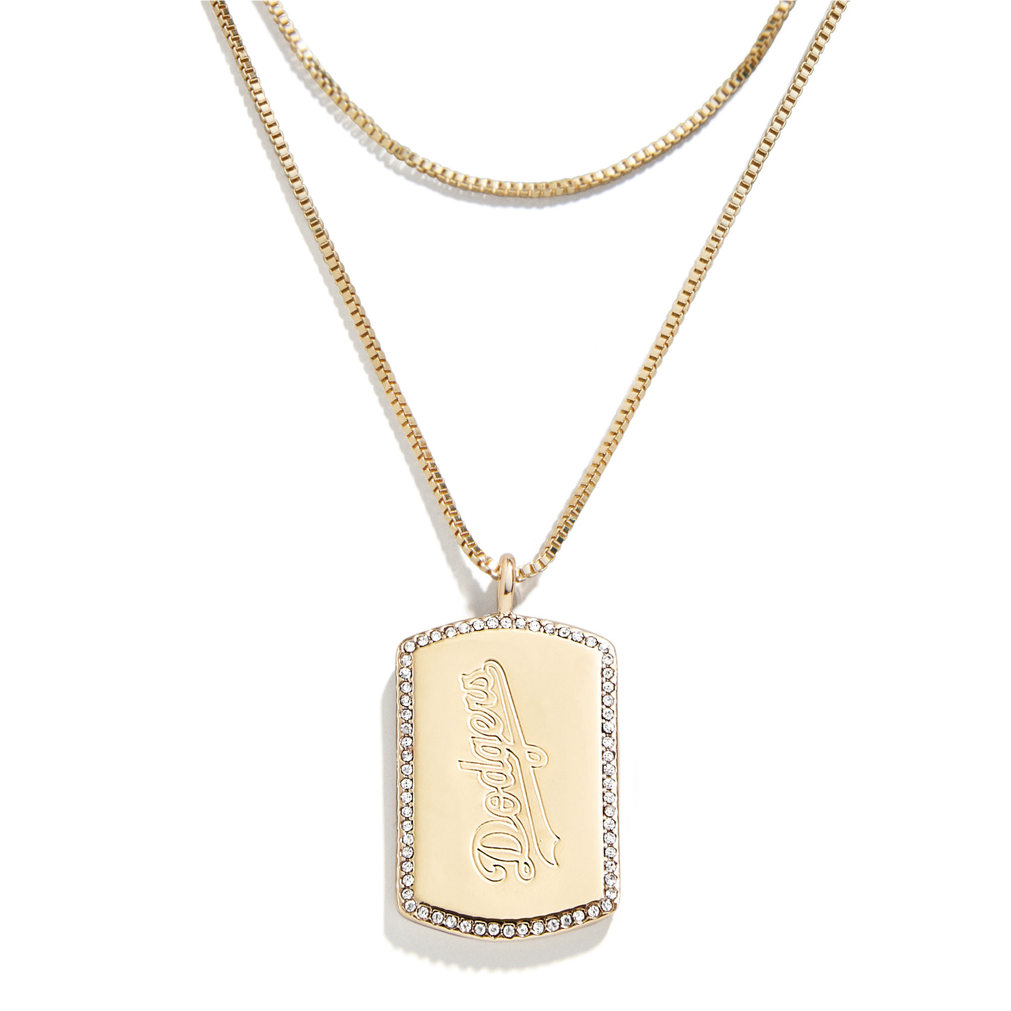 WEAR by Erin Andrews x Baublebar Los Angeles Dodgers Dog Tag Necklace | Fanatics