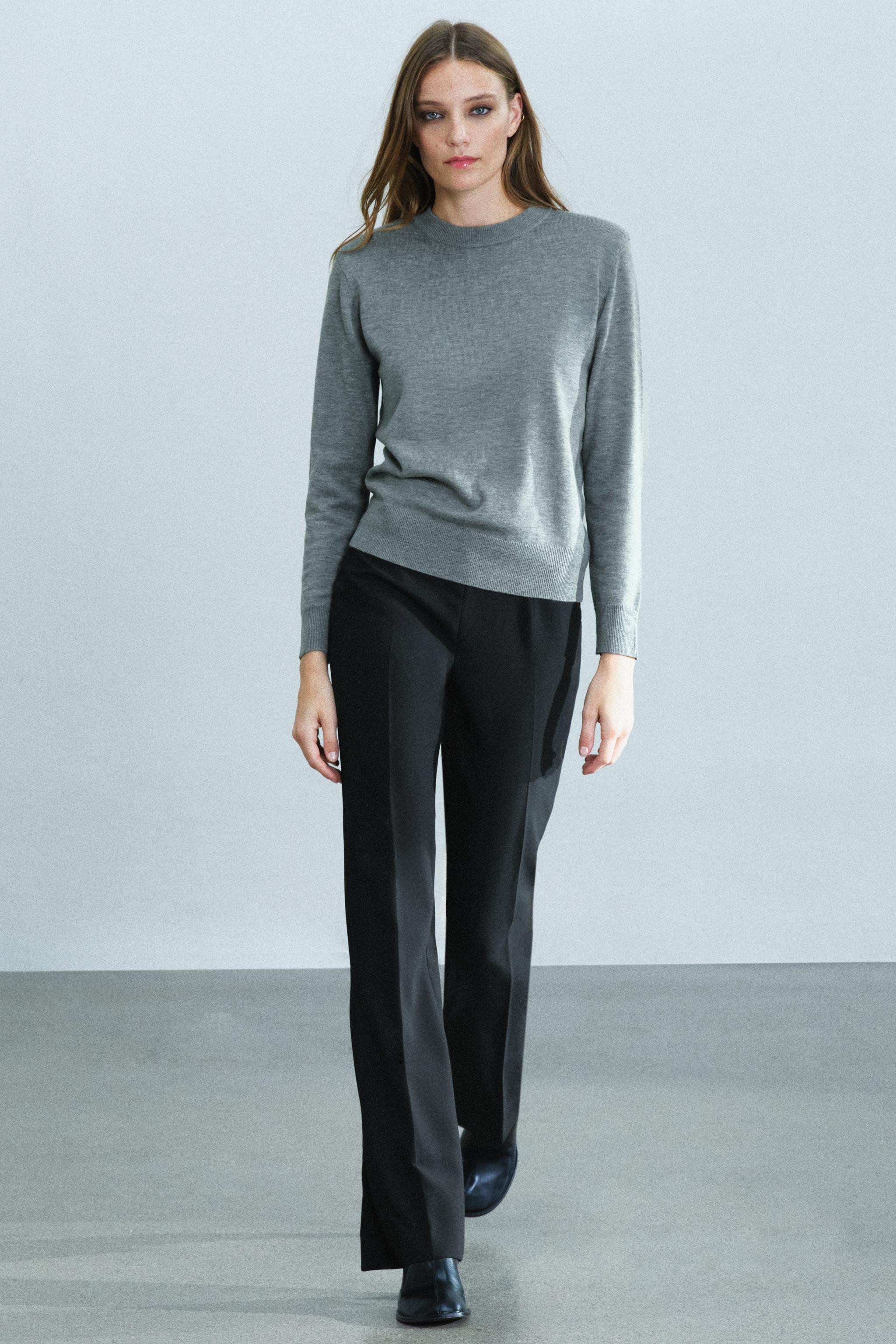 KNIT JUMPER WITH SHOULDER PADS | Zara UK