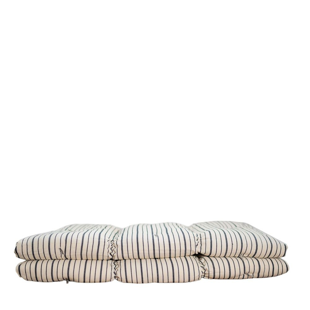 TENSIRA Handwoven Bedroll Black/White Stripe | goop | goop