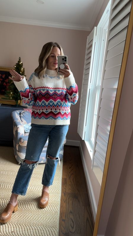 I love this fair isle sweater! It’s not itchy and is so soft. I sized up to a medium for my bump and should have done petite since the sleeves are a little long! 

It’s 65% off!!!! 

#LTKbump #LTKCyberWeek #LTKSeasonal
