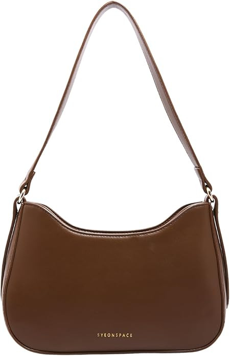 Small Shoulder Purse for Women - Mini Leather Shoulder Bag Little Tote Bag Trendy Hobo Bag with Z... | Amazon (US)