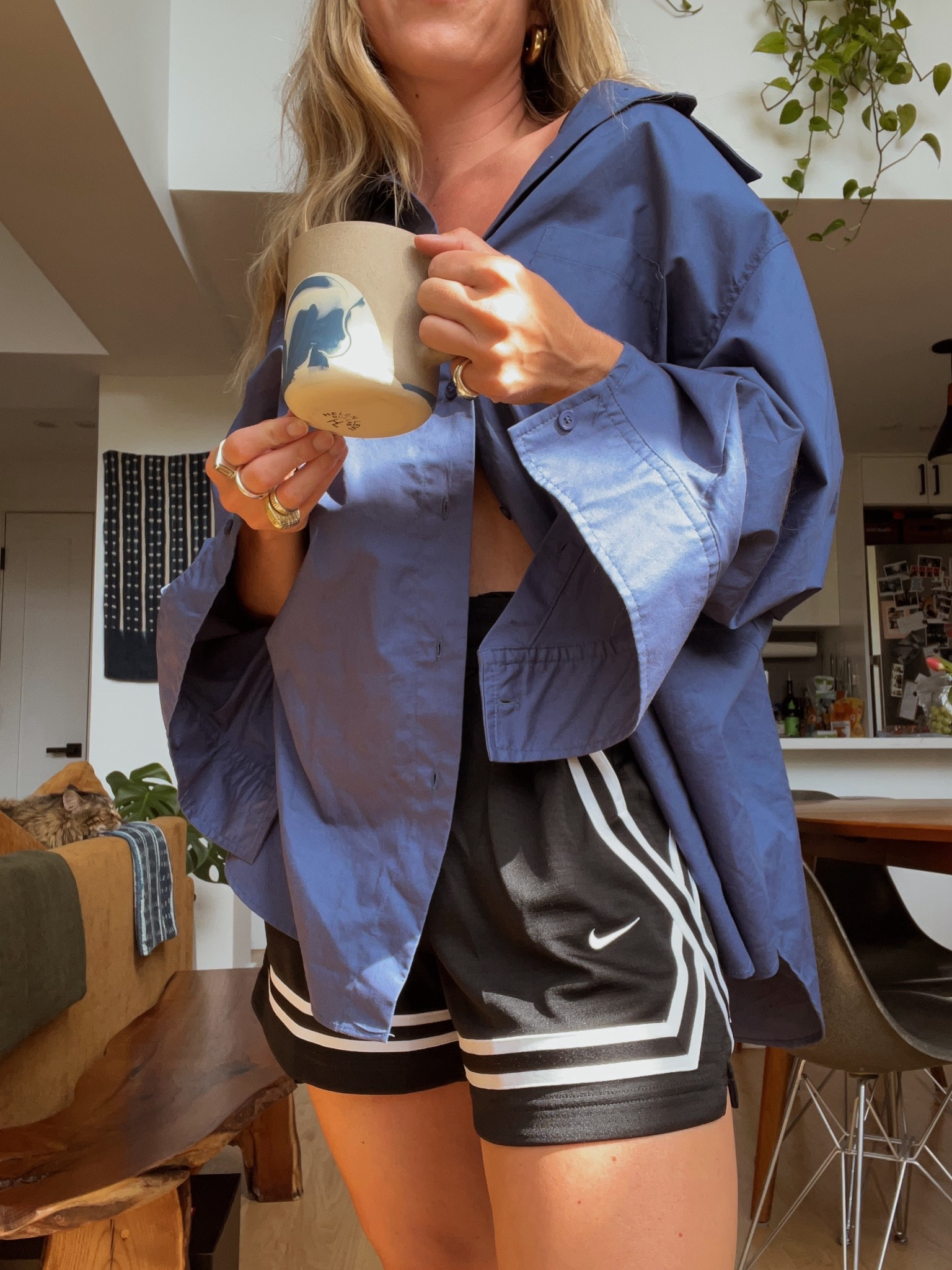 S shorts
M button up— Zara

St. Agni Sandals
