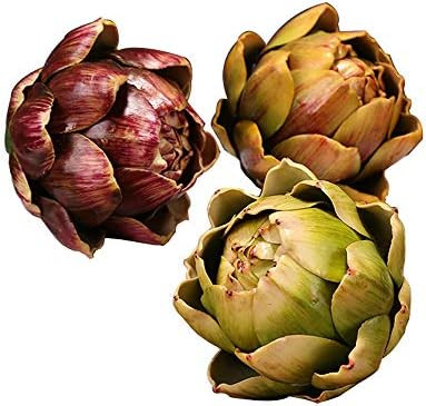Li Hua Cat 3 PCS Lifelike Artificial Vegetables Plastic Artichoke Fake Fruit Home Kitchen Cabinet De | Amazon (US)